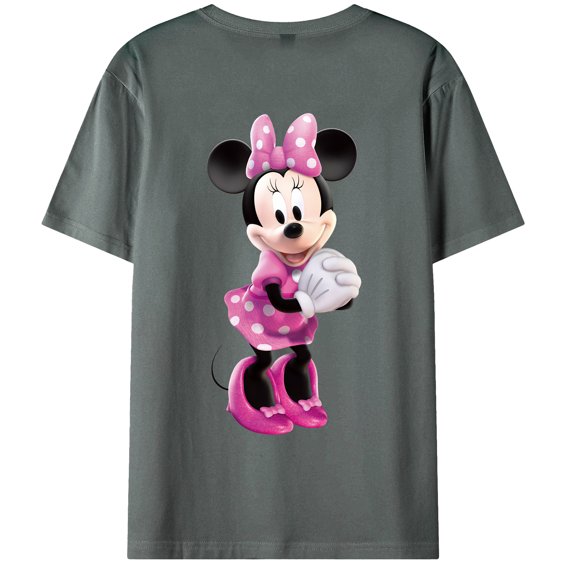 （画像用） ミッキーマウス Mickey Mouse 綿100％ メンズ半袖Tシャツ（バックプリント） 通気性